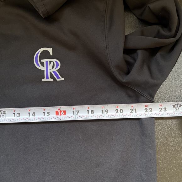Colorado Rockies 1/4 Zip Pullover Men Large Fleece Lined MLB Genuine Merchandise - Picture 8 of 10
